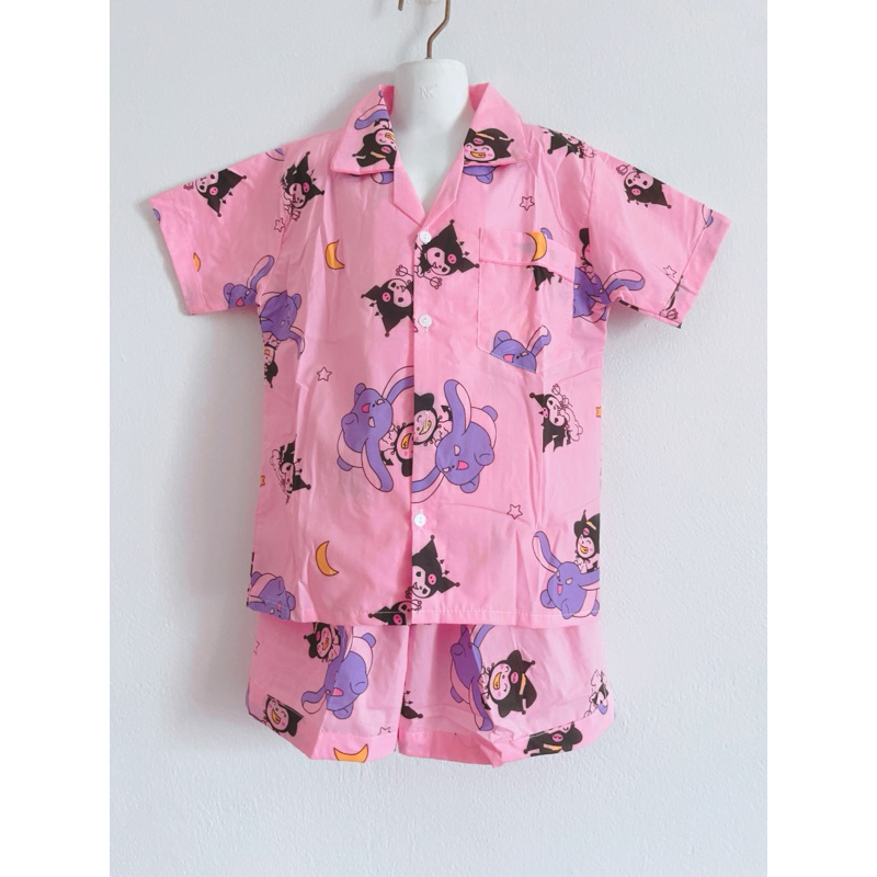 ⛵️ชุดนอนเด็ก 7-9ขวบ แขนสั้นขาสั้น ลายการ์ตูน ลายริ้ว สินค้าพร้อมส่ง