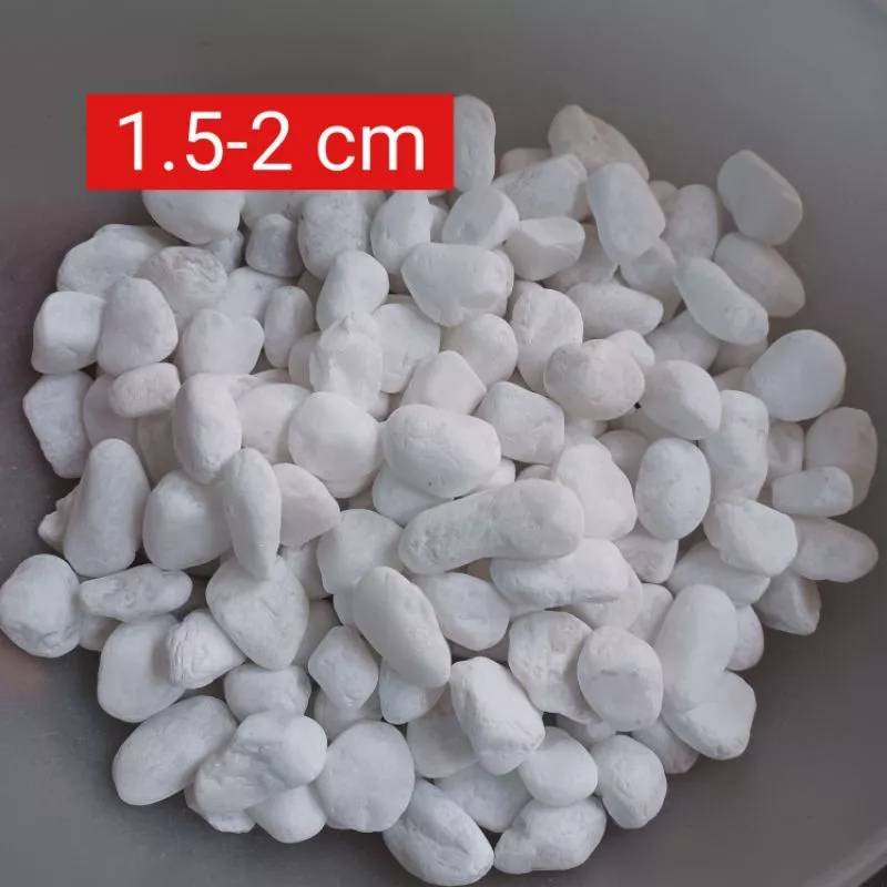 หินขาวหิมะ หินโรยหน้ากระถาง หินขาวญี่ปุ่น หินซุปเปอร์ไวท์ ขนาด 1 กระสอบ 10 กิโลกรัม