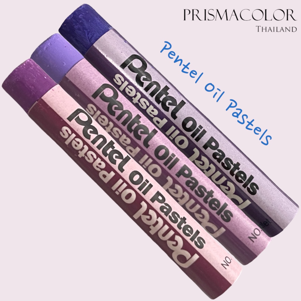สีชอล์กน้ำมัน Pentel Oil Pastels กลุ่มสีม่วง (จำหน่ายแบบแยกแท่ง)