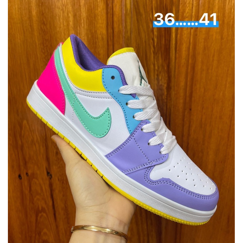 สินค้าพร้อมส่ง ใบผู้ชายสไตล์เกาหลีอินเทรนด์ ลำลองคู่ทุกคู่ aj ผู้หญิง แฟชั่น