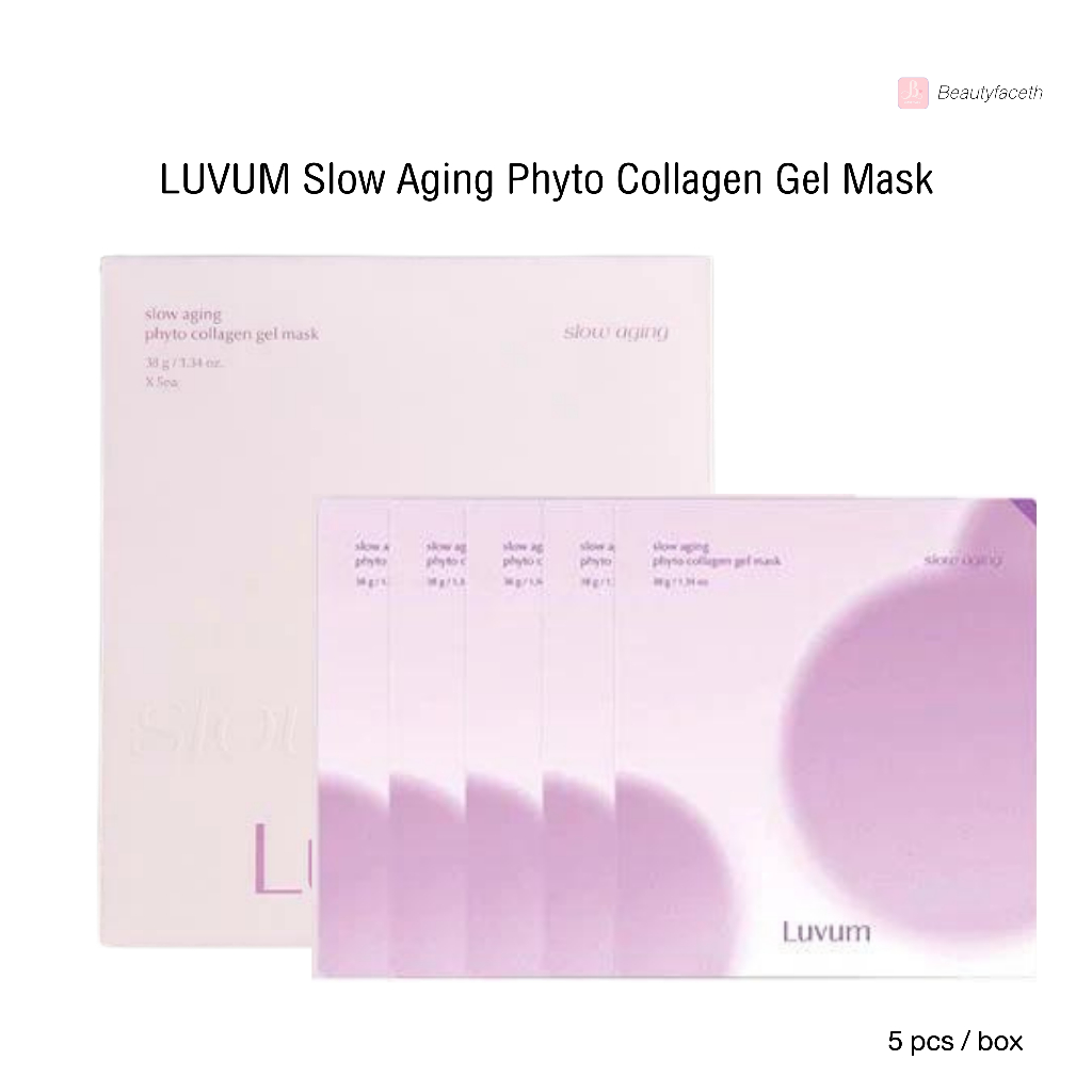 LUVUM Slow Aging Phyto Collagen Gel Mask มาส์กคอลลาเจน มาส์กเจลลี่ มาส์กเกาหลี 1 กล่อง 5 แผ่น