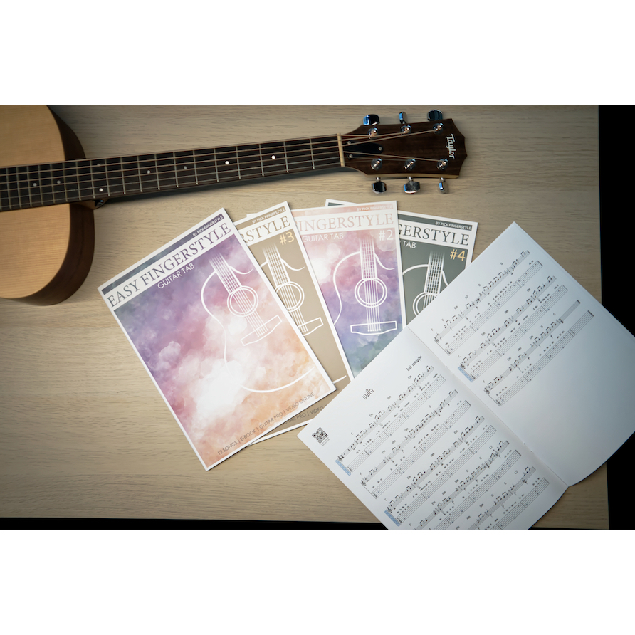 set หนังสือ Easy Fingerstyle Tab เล่ม 1-4