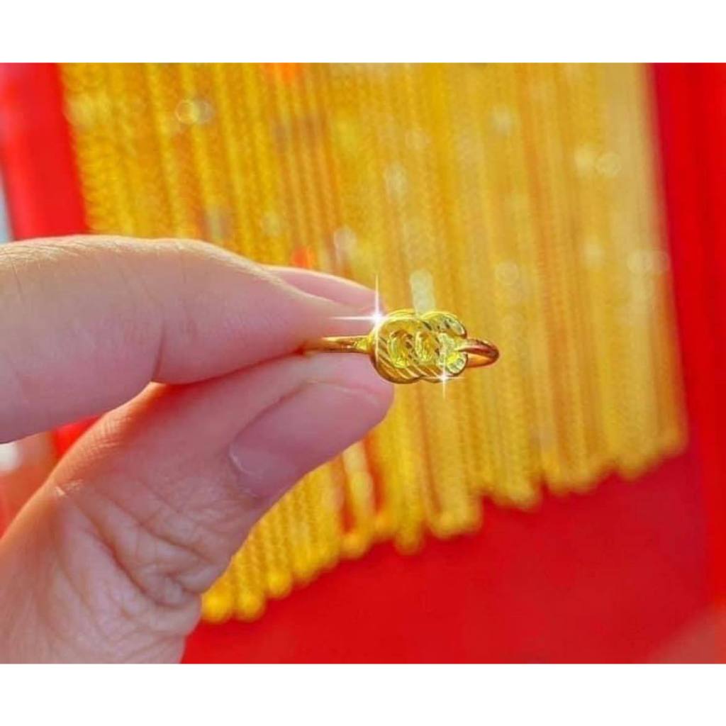 แหวนทองแท้ 100% 0.6 กรัม  1,990.- เลือกขนาดได้ #ทองบ้านนินจา