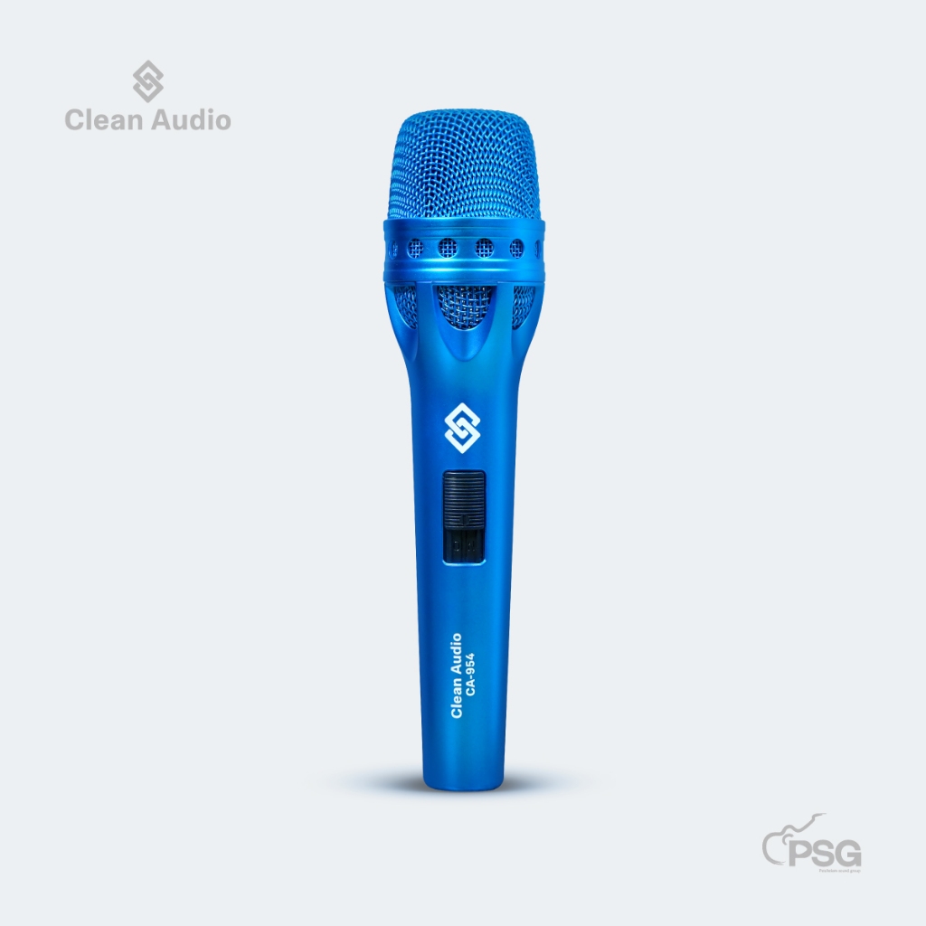 CLEAN AUDIO : CA-954 BLUE ไมโครโฟนไดนามิค DYNAMIC CARDIOID MICROPHONE