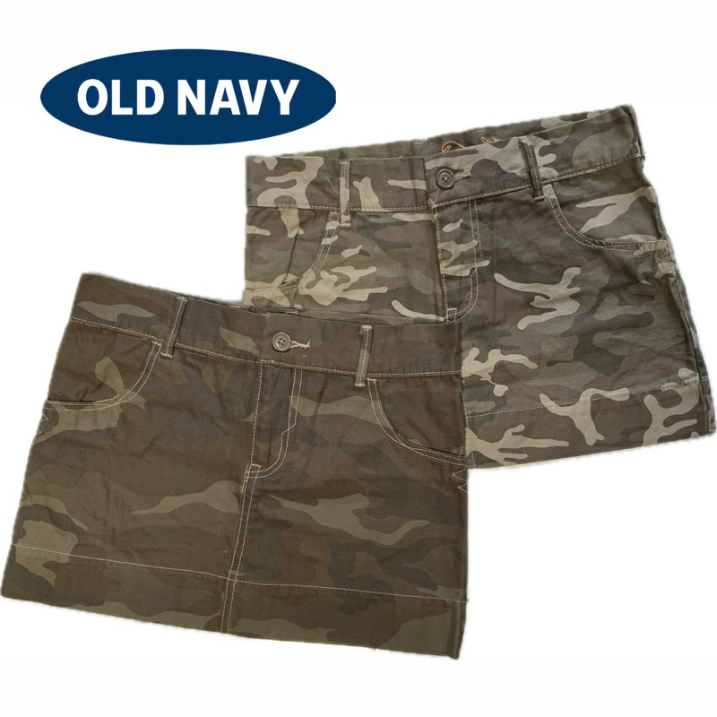 กระโปรงลายทหาร Old Navy KT103 ของแท้ ตัดป้าย มีไซส์ เอวต่ำ ผ้าไม่ยืด แนะนำวัดจากสะโพกนะคะ