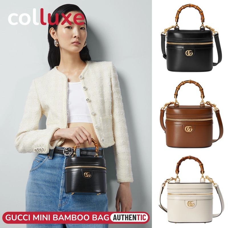 💯ของแท้👜กุชชี่ Gucci MINI BAMBOO SHOULDER BAG 760200