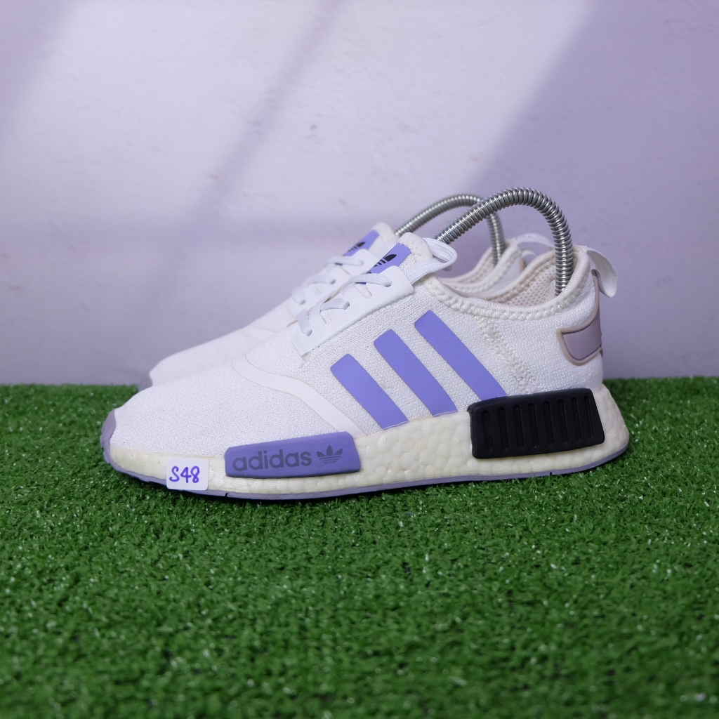 (36/22.5 cm) Adidas NMD_R1 'White Dust Purple อาดิดาสมือ2ของแท้💯 รองเท้าผ้าใบผู้หญิง