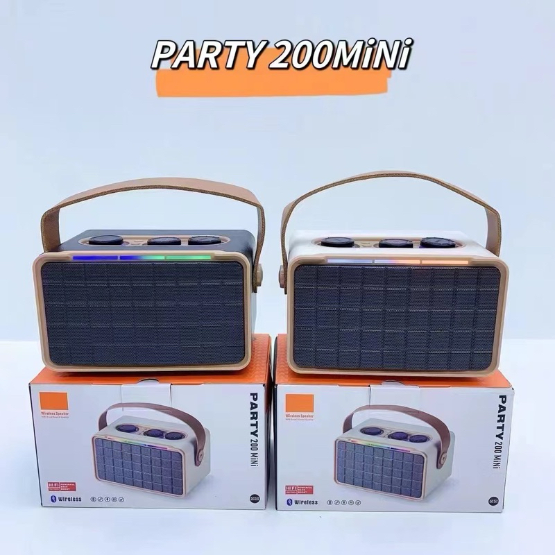 สินค้าเข้าNEW !! ลำโพงบลูทูธแบบพกพา Super BASS เสียงดีพร้อมส่ง ขายดีลำดับต้นๆ(PARTY 200MINI)