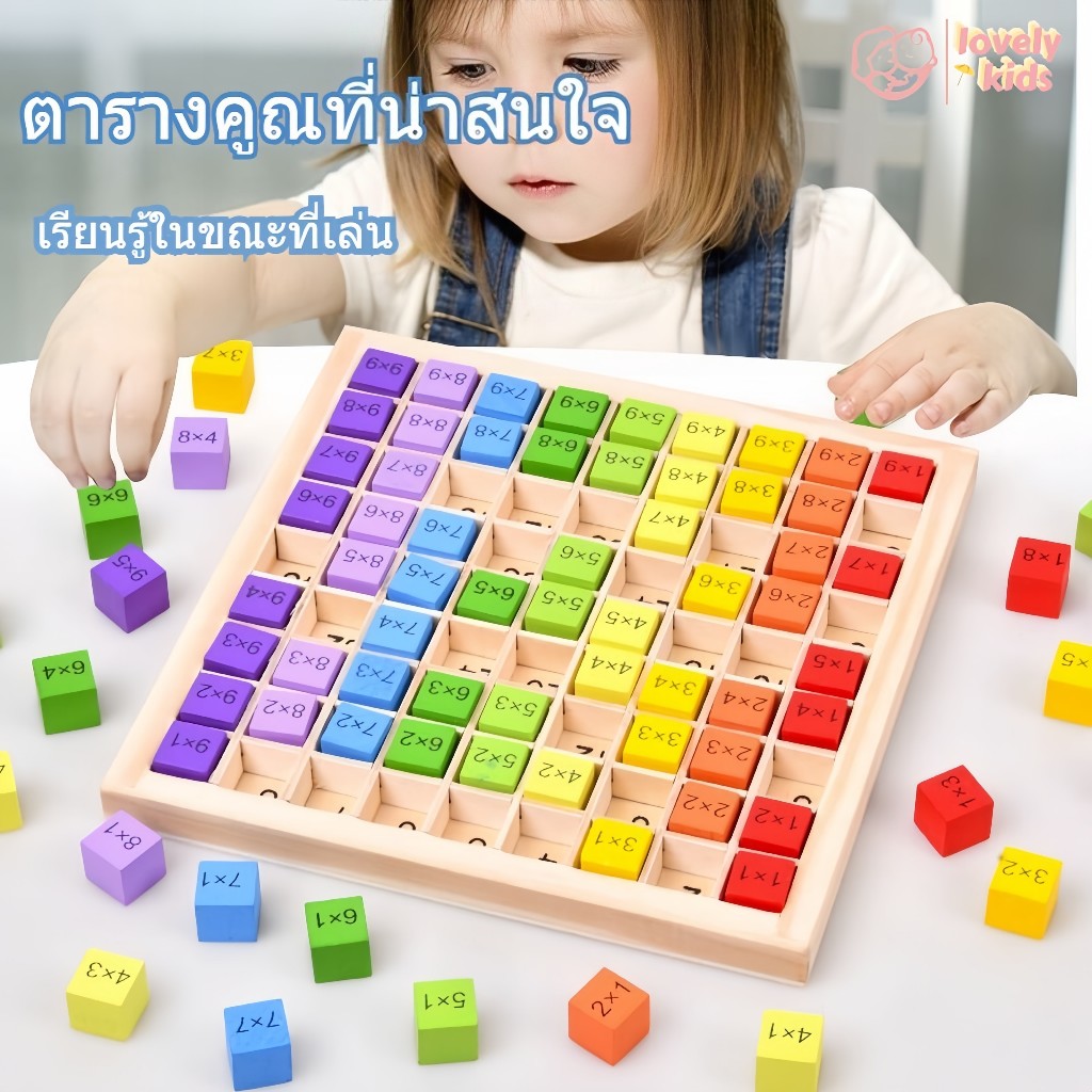 ไม้สำหรับเด็กสามในหนึ่ง99สูตรคูณกระดานกระดานร้อยตัวเลขการศึกษา จิ๊กซอว์คณิตศาสตร์ ของเล่นเสริมการศึกษา สําหรับเด็ก