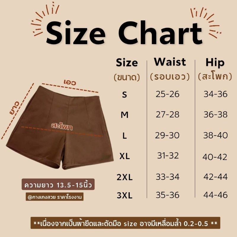 กางเกงขาสั้นไร้ขอบ ฮานาโกะ เอวสูง กระเป๋าขวา รูปที่ 5