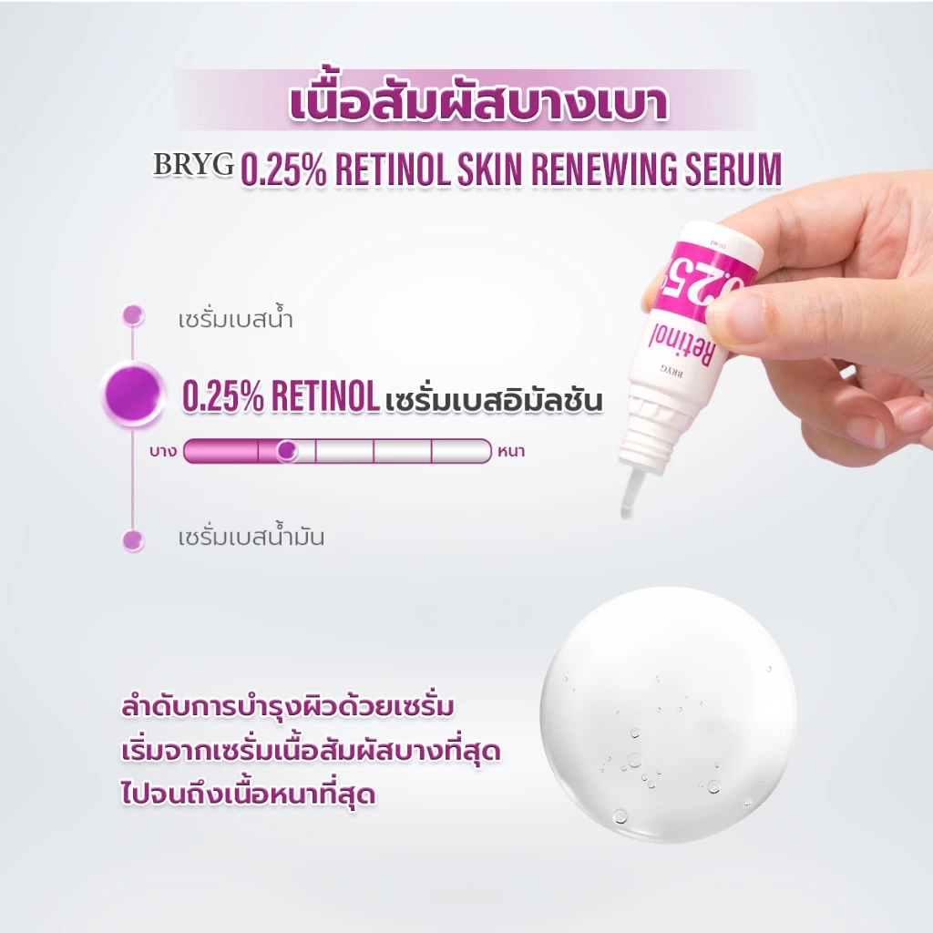 Bryg Retinol Serum 0.25% ลดริ้วรอย เม็ดสีจางลง วิตามิน A thumbnail 5