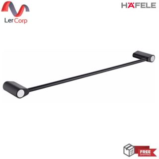 (Hafele) ราวแขวนผ้าเดี่ยว 600 mm. รุ่น O-Push สีดำ (485.80.0…
