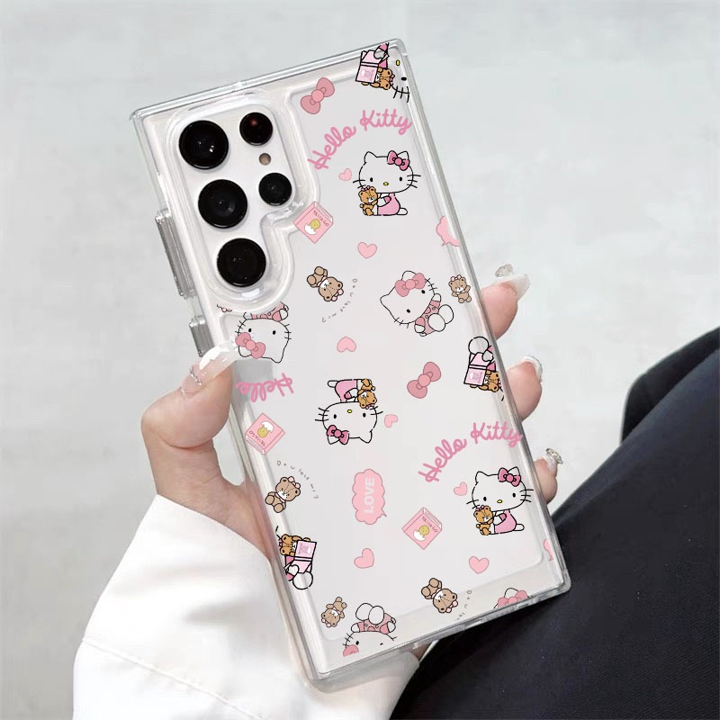 เคสโทรศัพท์ เคสใส ลายการ์ตูน น่ารัก for Samsung A06 A16 A55 A15 A25 A35 A05 A05S A14 A24 A34 A54 S24 5G S22 S23 FE ULTRA – โปรปัง