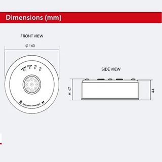 SUNNY Emergency Light โคมไฟฉุกเฉิน รุ่น EDLS09-3R แบบฝังฝ้า สำรองไฟได้นาน 3 ชม. | [แถมฟรีรีโมท]