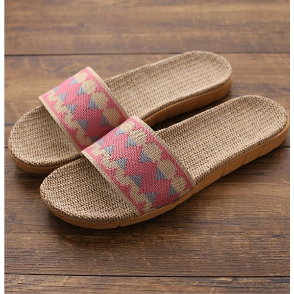 รองเท้าแตะสาน ลายผ้าอินเดีย พื้นทอเชือกปอ 💕🔐✏️💛พร้อมส่งจาก กทม 3สี - รูปที่ 5