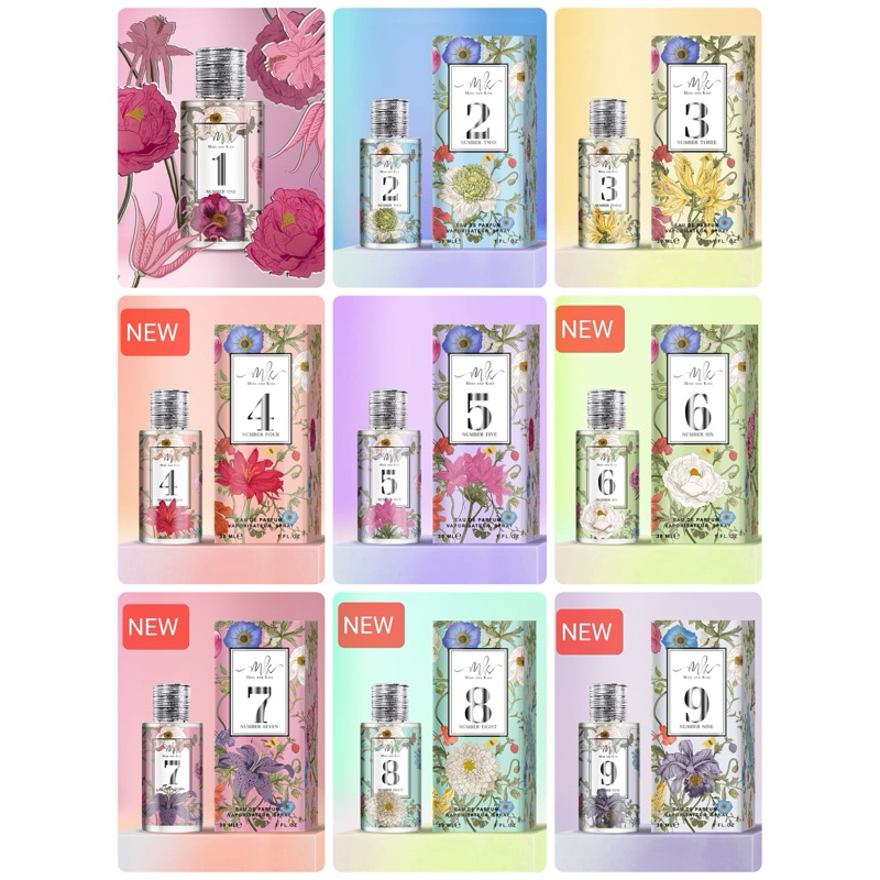 น้ำหอม Miss& Kiss Eau de Parfum (MK Girl) ขนาด 30 ml  มีทั้งหมด 9 ..กลิ่น