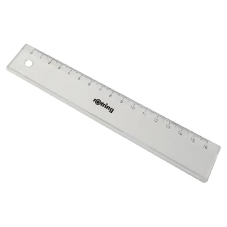ไม้บรรทัด พลาสติก สีใส rotring ขนาด 16 cm.