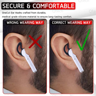 9Gadget - ซิลิโคนหูฟัง ใช้สำหรับ AirPods 2 / 1 แบบบาง ซิลิโคนครอบหูฟัง ซิลิโคน เคสหูฟัง สายคล้อง - Silicone Ear