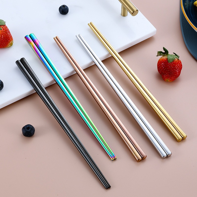 ตะเกียบ ตะเกียบสแตนเลส 304 มีหลายสีให้เลือก ยาว23CM