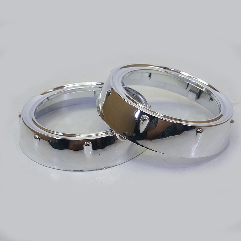 ฝาครอบโครเมี่ยม ไซส์เล็กสุด สำหรับโปรเจคเตอร์แต่ง 3 นิ้ว สูง2.1 ซม. กว้าง สุด 9.3ซม. จำนวน 1 คู่