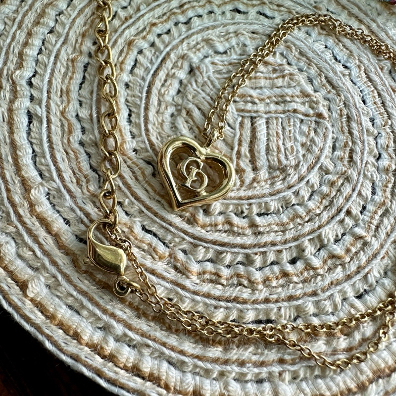 Dior Vintage Heart necklace สร้อย ดิออร์ ของแท้ไม่ขายปลอม
