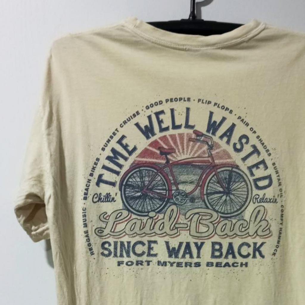 HIA PHI VINTAGE (Size L) เสื้อยืดคอกลม แขนสั้น ลายสกรีน จักรยานวินเทจ Vintage Bicycle มือสอง