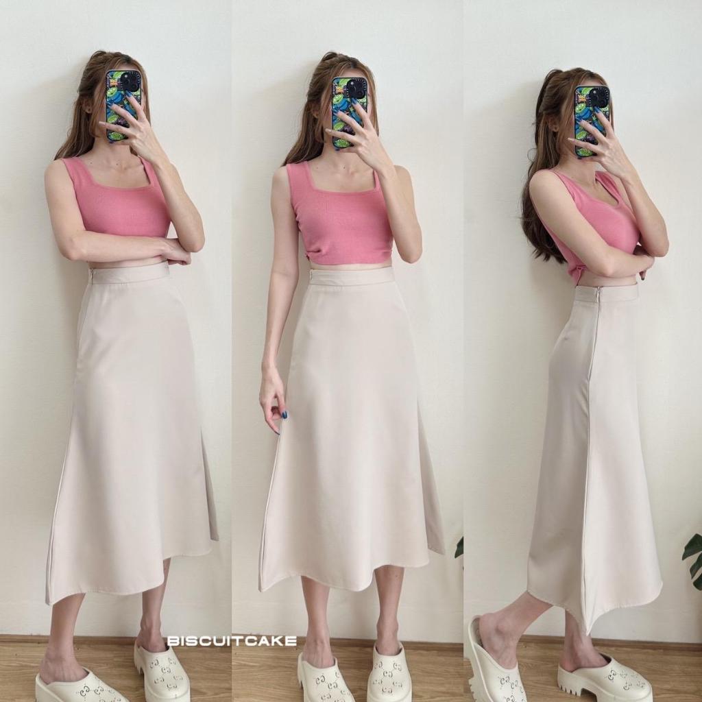 MERMAID SKIRT กระโปรงทรงหางปลา ซิปข้าง ผ้าบาร์บี้เปเป้ รูปที่ 3