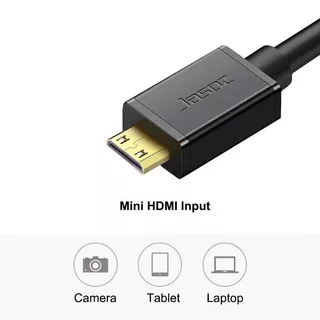 ⚡ส่งจาก กทม⚡Jasoz Mini HDMI เป็น HDMI Cable ตัวผู้ เป็น ตัวผู้ 4K/60Hz สาย HD For Tablet Camera TV