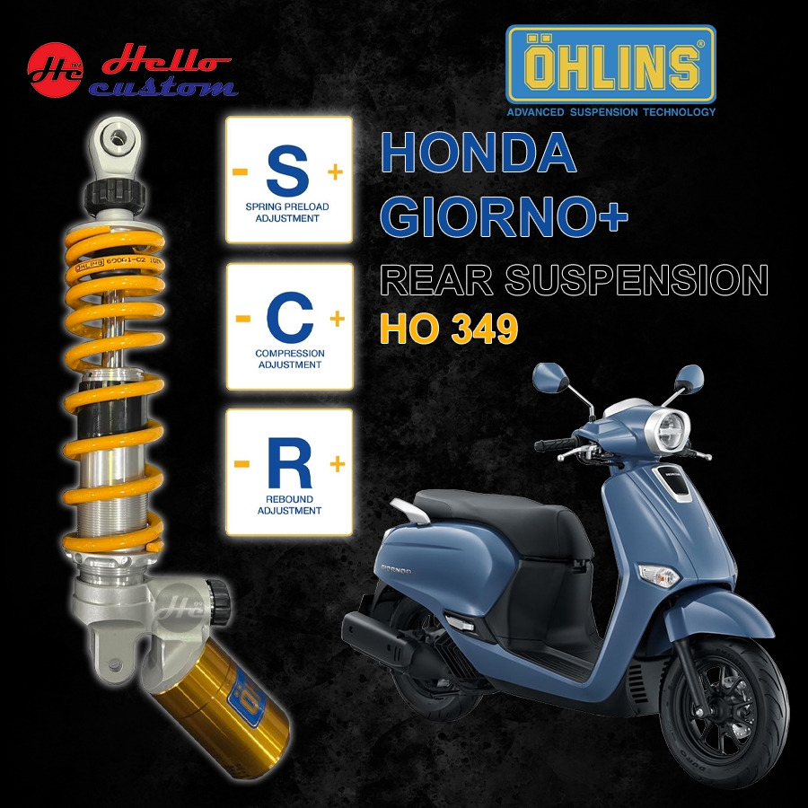 โช้คหลัง OHLINS HO349 HONDA Giorno+ โช้คแต่ง HO 349 Giono 125