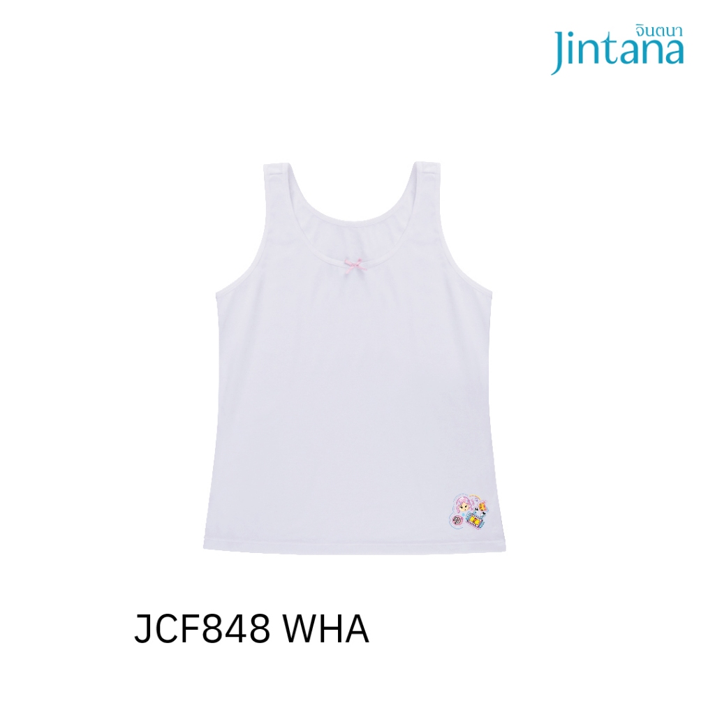 Jintana เสื้อทับในเด็กเต็มตัว รุ่น Jinni Doodle รหัสJCF848 สีขาว เสื้อทับเต็มตัว  ผ้านุ่ม ระบายอากาศ ใส่สบาย ไม่มีบังทรง