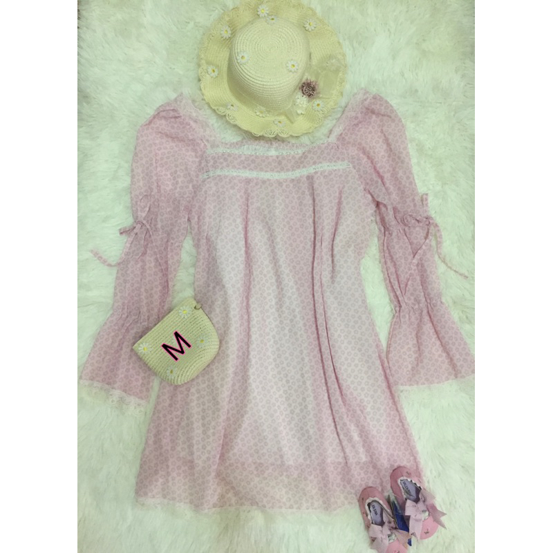 เดรสแต่งลูกไม้ สีชมพู [งานร้าน Sista.style]