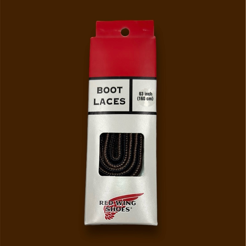 🪢เชือกแท้ Red wing 63" สีดำ-น้ำตาล