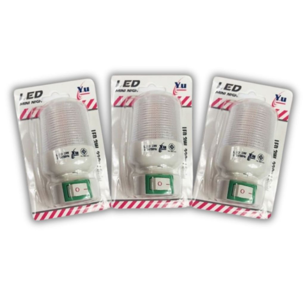 หลอดไฟ เสียบปลั๊กหลอด LED 3W.  แบบปลั๊กติดผนัง ไฟห้องนอน ไฟหัวเตียง ไฟตามทางเดิน