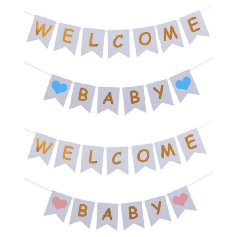 👼🏻  ป้ายกระดาษ WELCOME BABY
