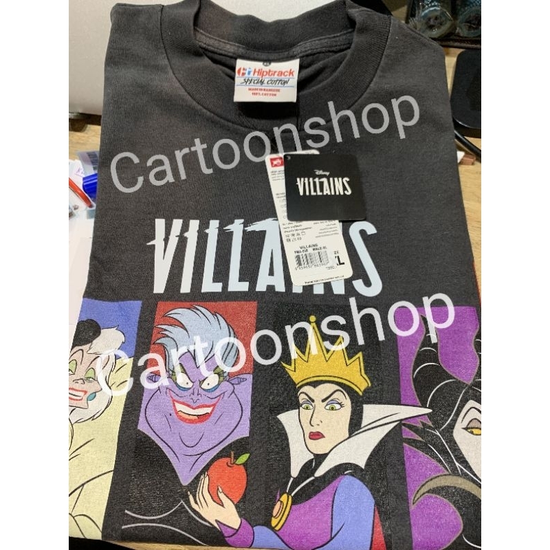 เสื้อDisney ลาย Villains Disney   สีเทาเฟด / สีดำเฟด ลิขสิทธิ์แท้  (TMA-008) ราคา ถูกที่สุด ดีลบีเคเค แกลเลอรีภาพที่ 3