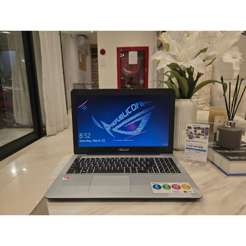 Notebook ASUS F555Q series  💻โน๊ตบุ๊ค มือสอง พร้อมใช้งาน 💻Ram: 8g