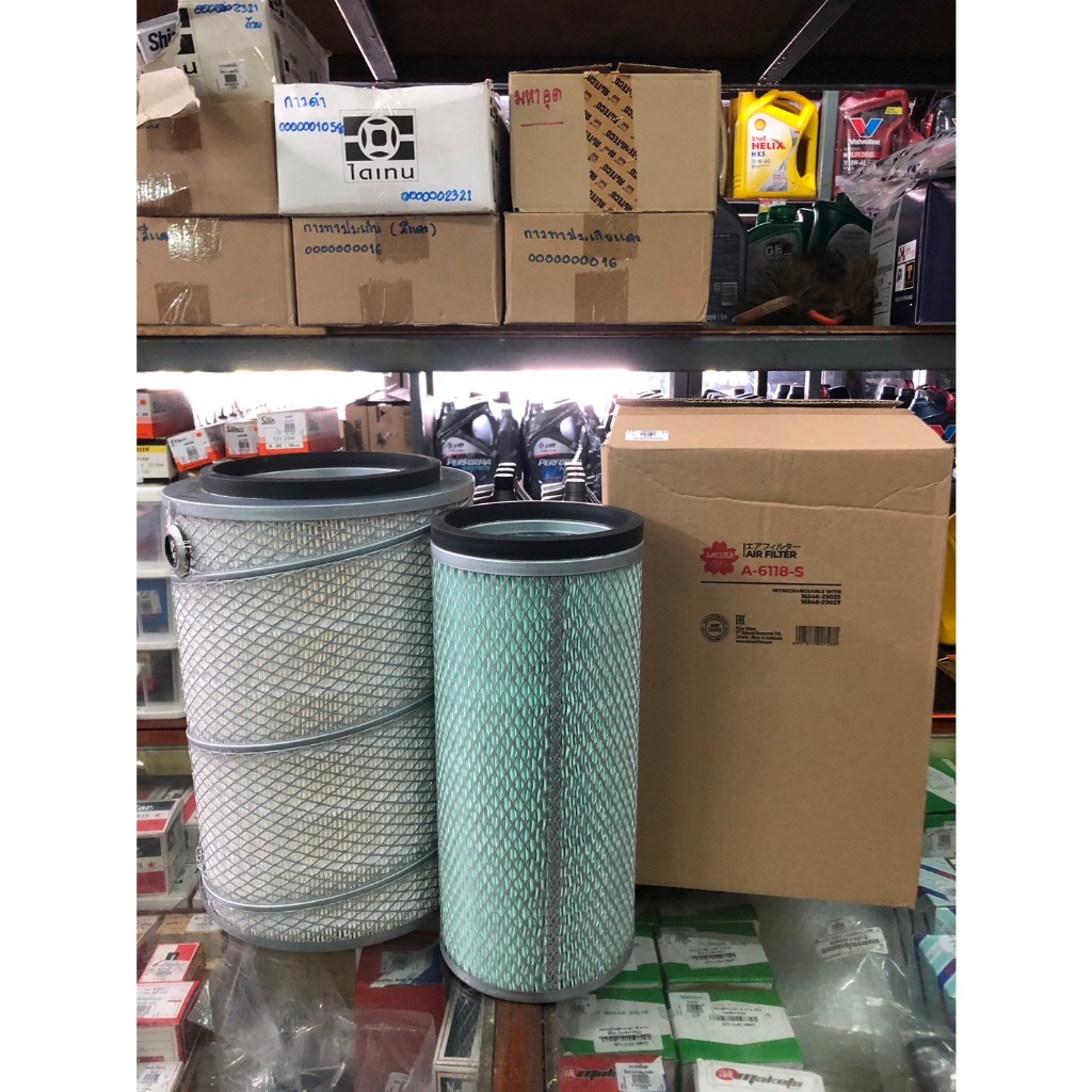 กรองอากาศ อีซูสุ จัมโบ้ 200hp, เดก้า 195hp, ร็อคกี้ 195hp, 210hp, 240hp, FXZ ลูกนอก, ลูกใน ยี่ห้อ ซากุระ