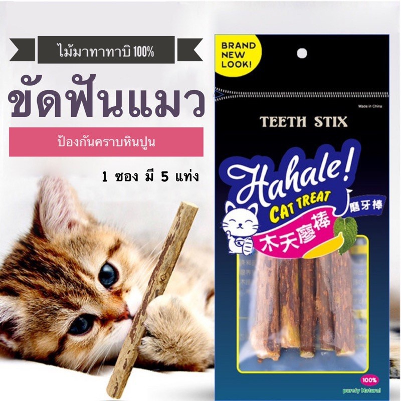 Thai.th ไม้มาทาทาบิ ขัดฟันแมว ไม้ขัดฟันแมว ลดคราบหินปูน Teeth stix