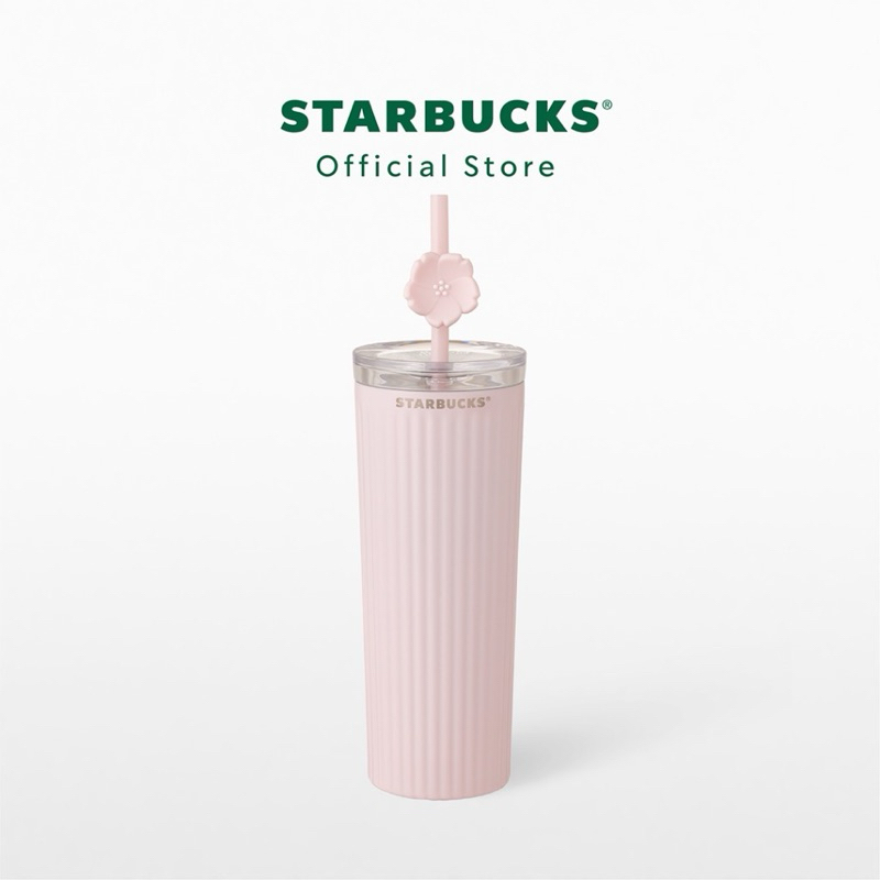 Starbucks Stainless Steel Pink with Sakura Charm Cold Cup 16oz