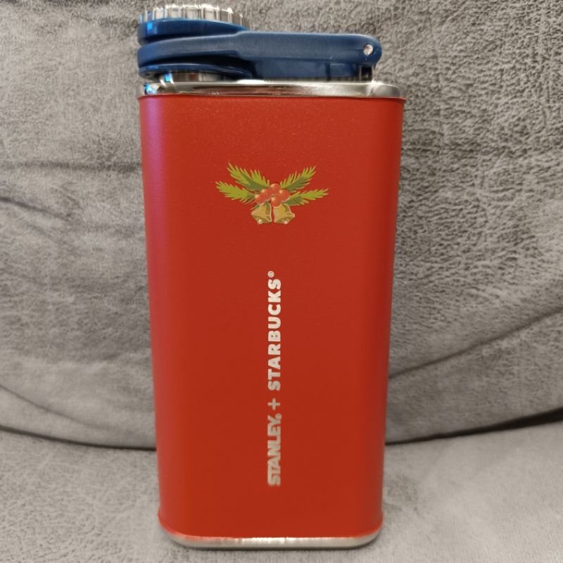 Starbucks Stanley Red And Blue Holiday Stainless Steel 8oz