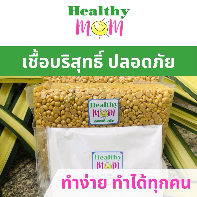 หัวเชื้อเทมเป้100กรัมและถั่วเหลืองซีกอินทรีย์2กก(ถั่วสดใหม่ทำเทมเป้หอมอร่อย)