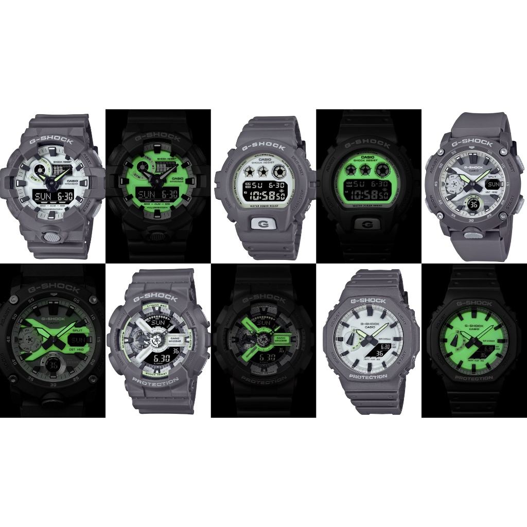 New Gshock  เรืองแสง GA-110HD  GA-2100HD-8ADR-6900HD-8DR GA-700HD-8ADR  GA-700HD แท้ศูนย์ 1 ปี
