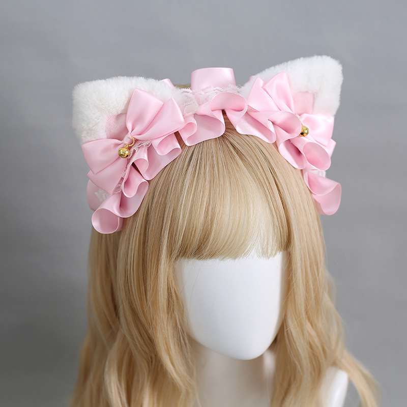 (ส่งจากไทย) Lolita คาดผมหูแมวโลลิต้าลูกไม้หวานหวาน