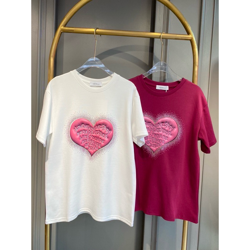 เสื้อหัวใจแต่งอะไหล่เพชร3มิติ💗💗