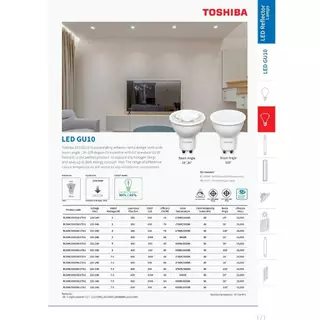 Toshiba หลอดไฟ โตชิบา LED MR16 GU10 220V 7.5W (ต่อตรง)