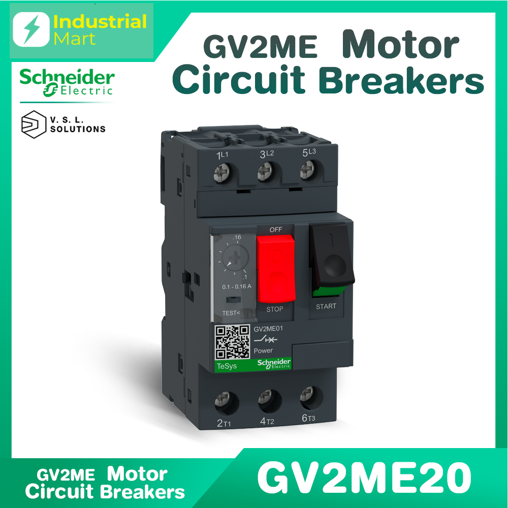Schneider GV2ME มอเตอร์เบรกเกอร์ Motor circuit breaker TeSys GV2 3P GV2ME20 GV2ME22 GV2ME32