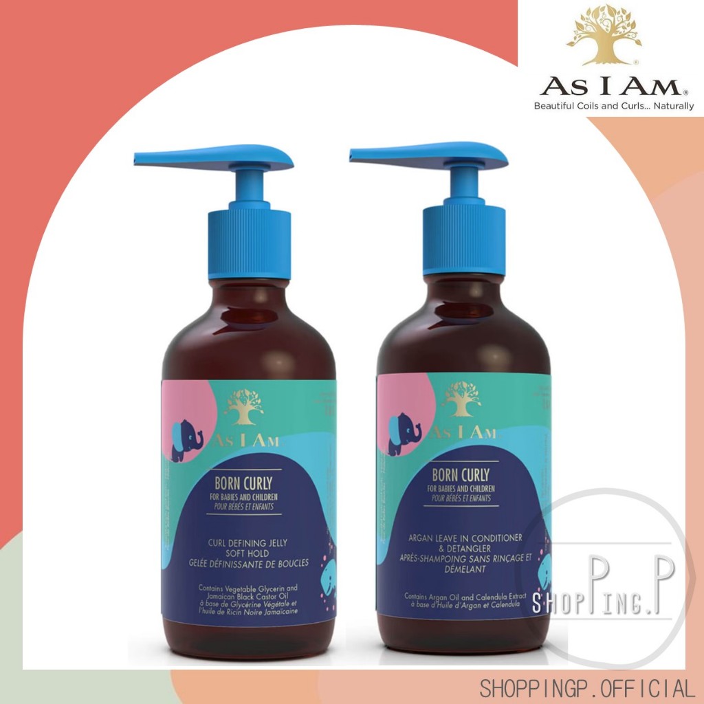 ✳️[แท้ 100%/พร้อมส่ง]✳️ As I Am Argan Born Curly Leave-in Conditioner and Detangler 240ml แชมพูสำหรั