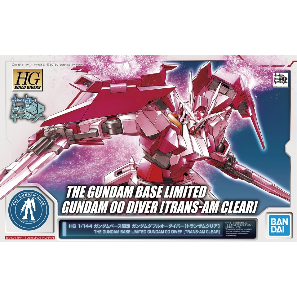 (ลด10%เมื่อกดติดตาม) HG 1/144 The Gundam Base Limited Gundam OO Diver(Trans-Am Clear)