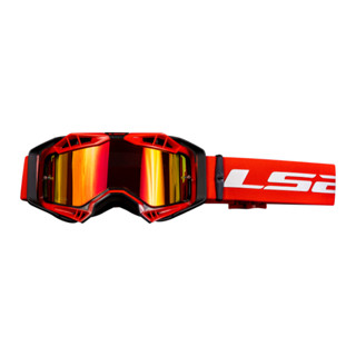 LS2 Aura Goggle Black Red with Red iridium visor – แว่นวิบาก
