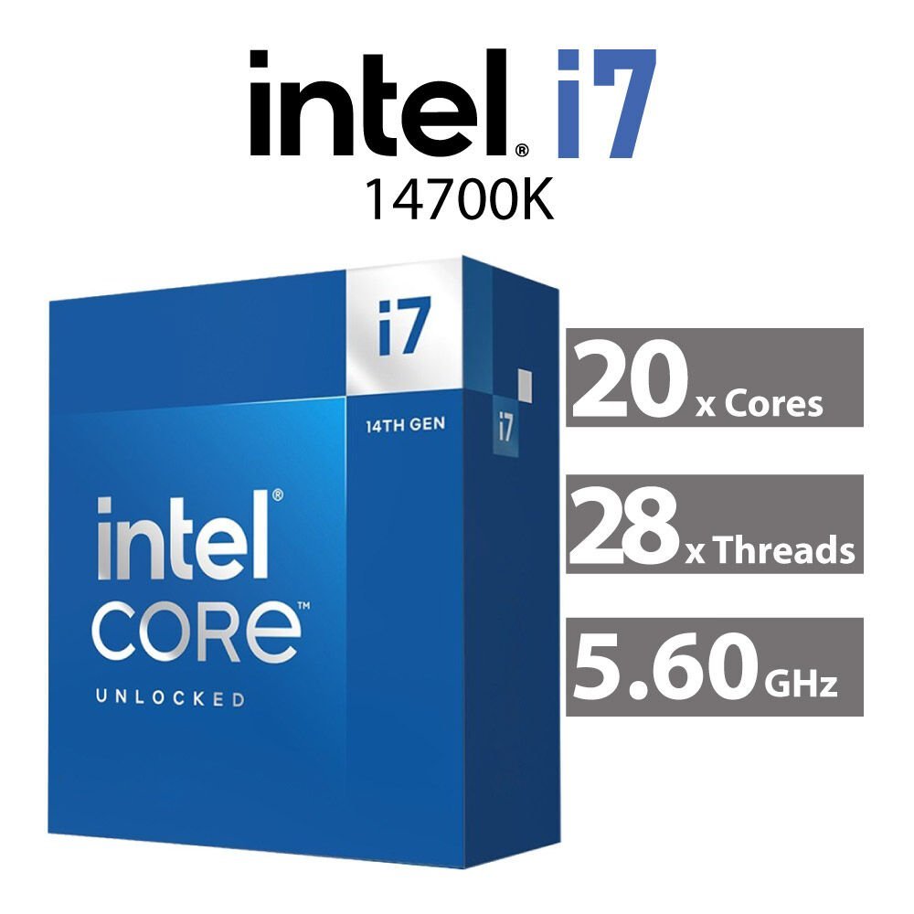 CPU (ซีพียู) INTEL CORE I7-14700K (SOCKET LGA 1700) (ระบบระบายความร้อนไม่รวมอยู่ในสินค้า)